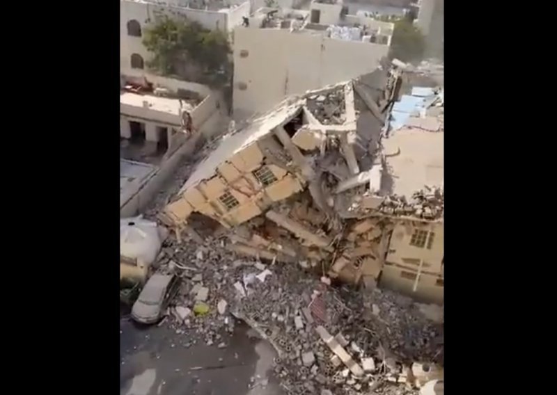 Užas u Dohi: Potpuno se urušila cijela zgrada, jedna osoba poginula, za drugima se traga
