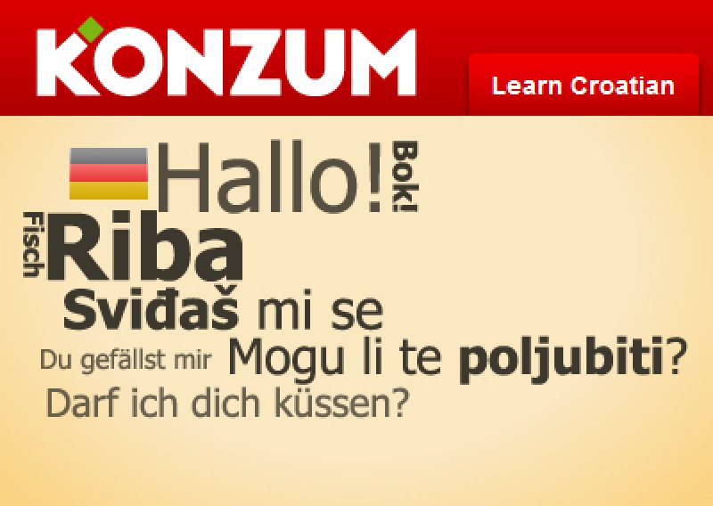 Konzum na webu podučava hrvatski jezik