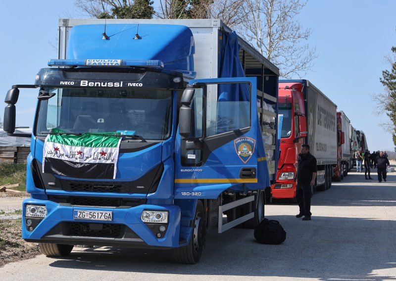 Iz Jastrebarskog krenuo konvoj s pomoći za stradale potresom u Siriji