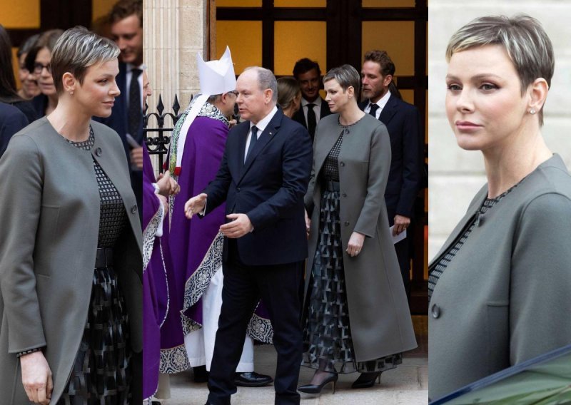 Tako samozatajno, a skupo: Princeza Charlene ispod kaputa 'skriva' luksuznu haljinu