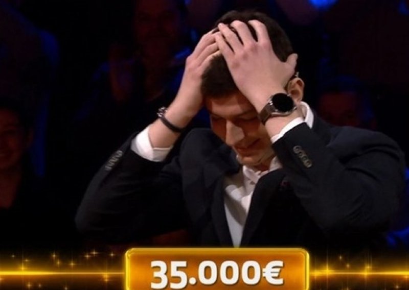 Zagrepčanin osvojio rekordnih 35 tisuća eura, a publika ga skoro koštala pobjede