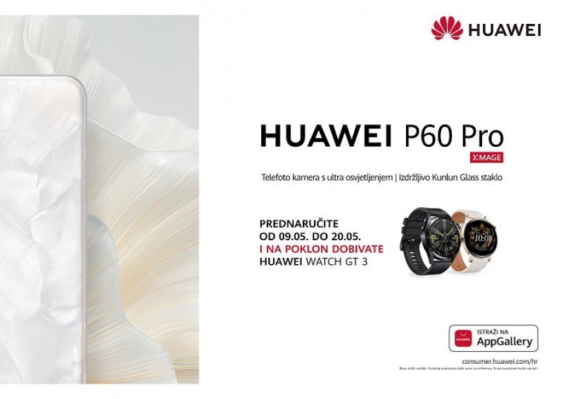 Nakon europske premijere, HUAWEI P60 Pro dostupan je za prednarudžbu u fantastičnoj ponudi!