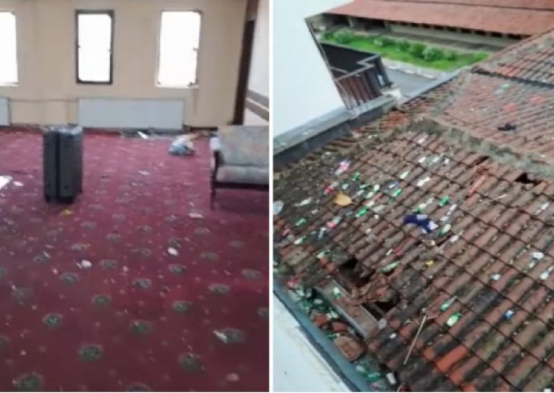 Šokantne snimke: Studenti iz Hrvatske, Srbije i BiH demolirali hotel u Ohridu