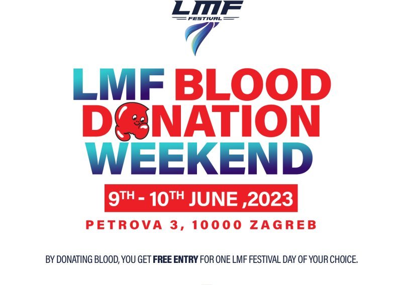 Učini dobro djelo - daruj krv i zasluženo se zabavi na LMF festivalu