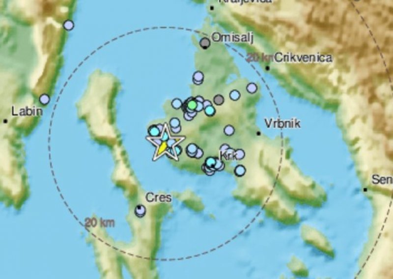 Slab potres pogodio Krk