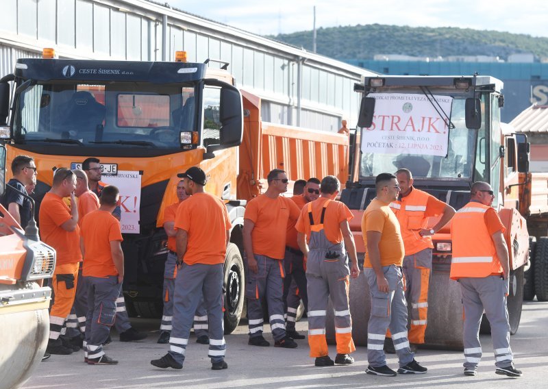 Radnici šibenskih Cesta započeli štrajk: 'Ne odričemo se radničkih prava'
