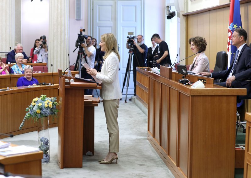 Predsjednica Europskog parlamenta Roberta Metsola održala govor u Saboru