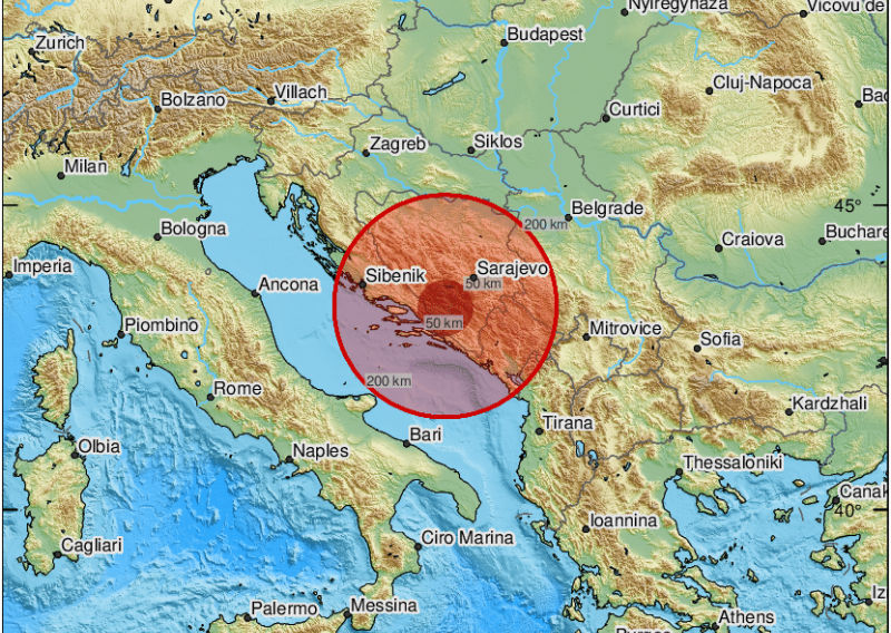 Umjeren potres pogodio Hercegovinu, treslo se i u Hrvatskoj