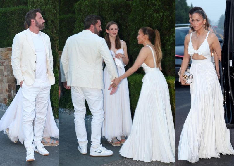 Kao na vjenčanju: Jennifer Lopez i Ben Affleck zablistali u bijelom