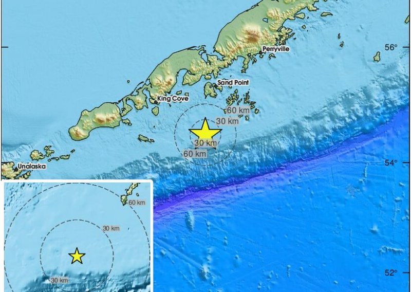 Potres magnitude 7,2 pogodio Aljasku