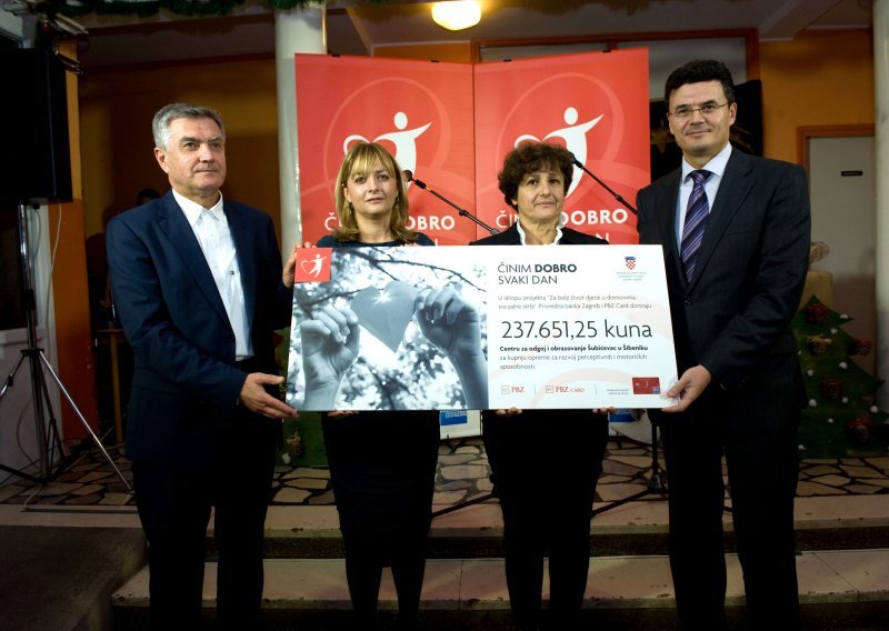 PBZ grupa donirala 240.000 kuna Centru za odgoj i obrazovanje 'Šubićevac'