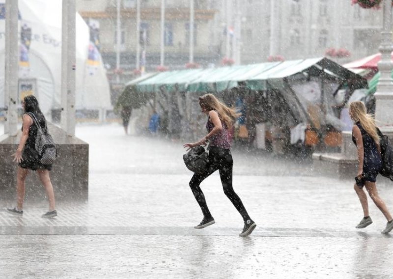 Sutra sparno pa pljuskovi, tuče i 10°C manje