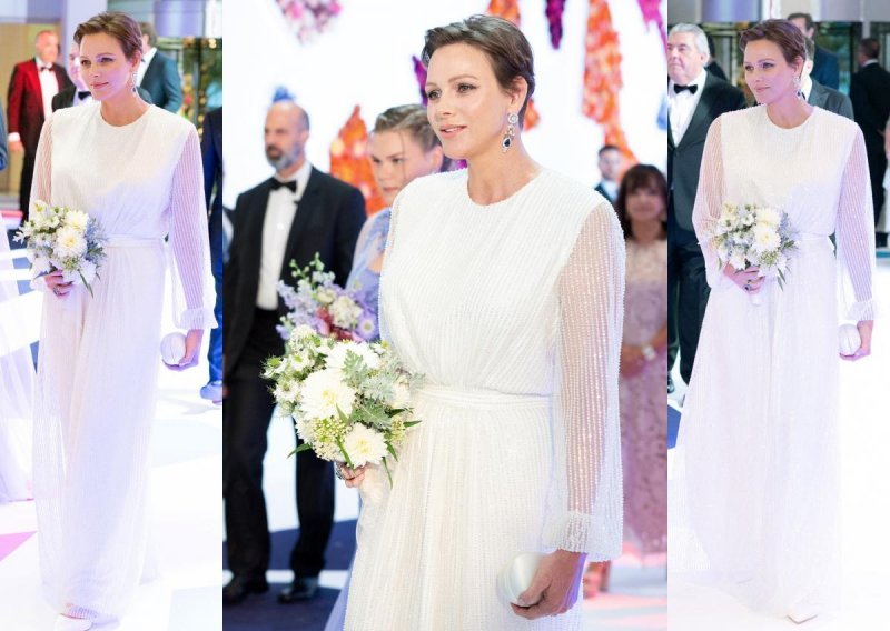 U haljini poput vjenčanice: Princeza Charlene ukrala pozornost na glamuroznom balu