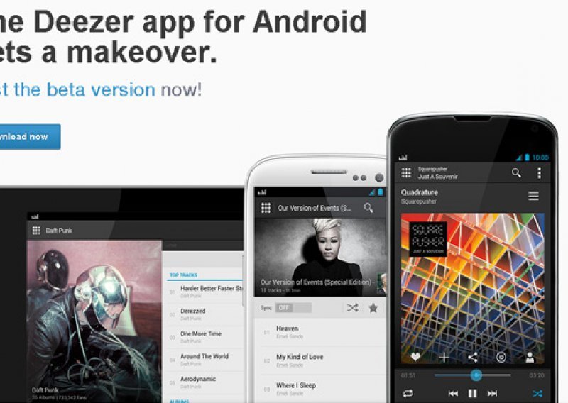 Deezerova aplikacija za Android ima nove mogućnosti