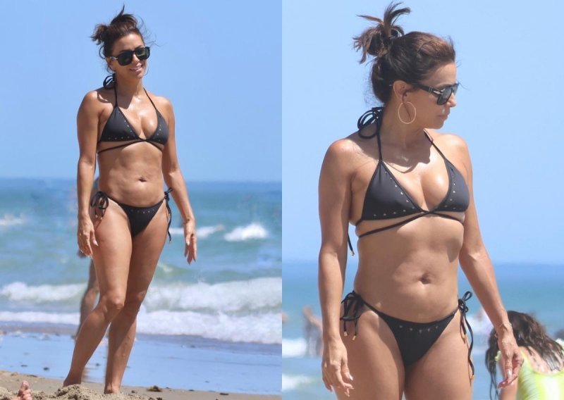 Eva Longoria stvorila pomutnju na plaži: Crnim bikinijem otkrila zavidnu figuru