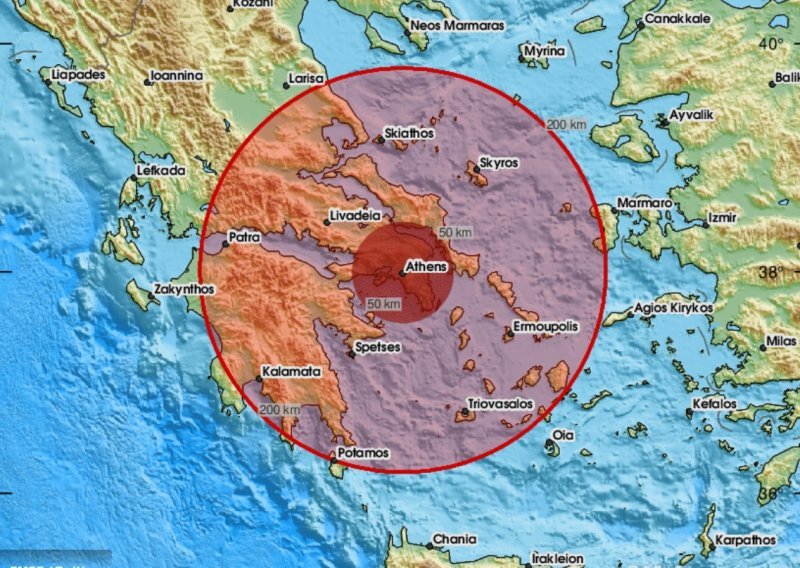 Jak potres pogodio Grčku, jedna osoba ozlijeđena