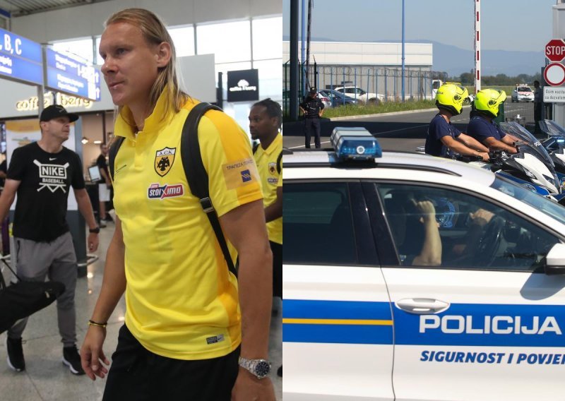 Vruća atmosfera na Tuđmanu: Pazite koliko policije čuva igrače AEK-a