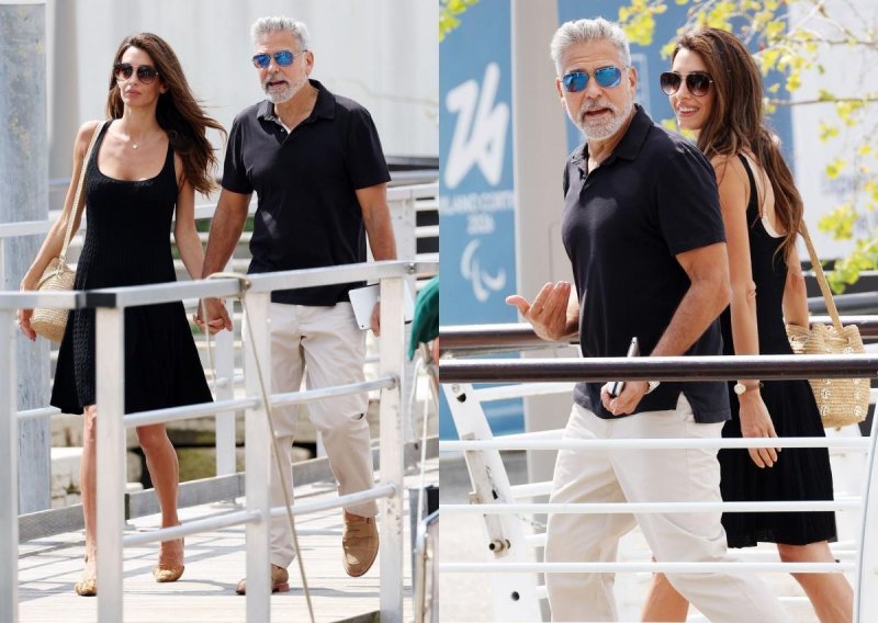 Modno usklađeni par: Amal i George Clooney napustili Veneciju sa stilom