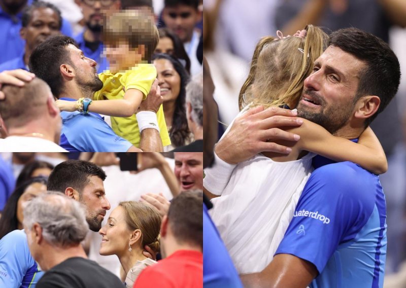 U trenutku u kojem je zagrlio sina i kćer, Novak Đoković više nije mogao zadržati suze