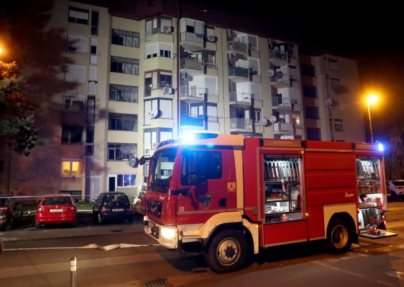 Požar u stanu u zagrebačkoj Dubravi: Vatrogasci spašavali stanare zgrade