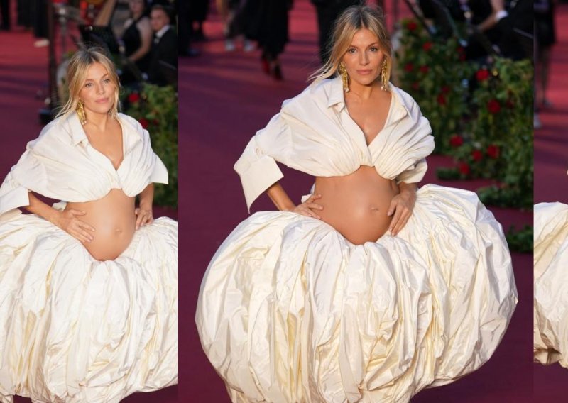 Baš svi su gledali u nju: Sienna Miller istaknula je trudnički trbuščić u neobičnom stajlingu