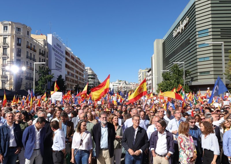 Oko 40 tisuća ljudi prosvjedovalo u Madridu protiv amnestije za separatiste