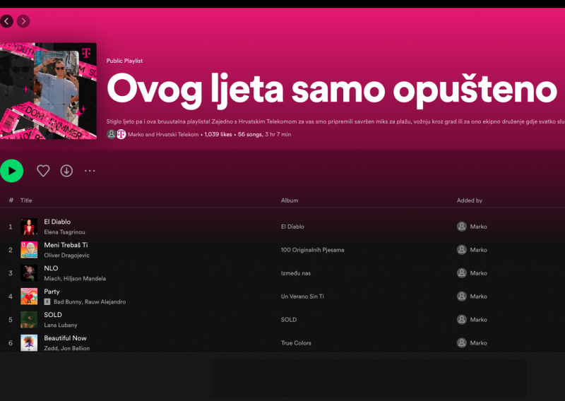 Ovog ljeta samo opušteno – Hrvatski Telekom i Spotify uz sjajnu glazbu do impresivnih rezultata