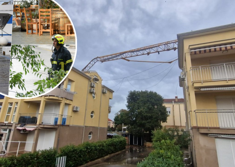 Horor u Poreču: Građevinska dizalica pala na zgrade