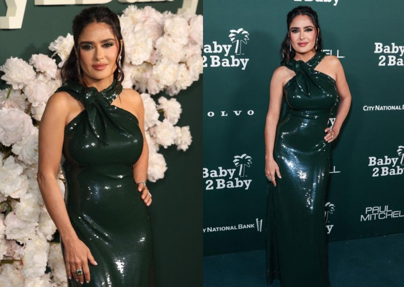 Za nju je vrijeme stalo: Salma Hayek istaknula vitku liniju u efektnoj haljini