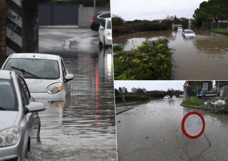 U Zadru palo kiše koliko ne padne u mjesec dana: Ulice i ceste pod vodom