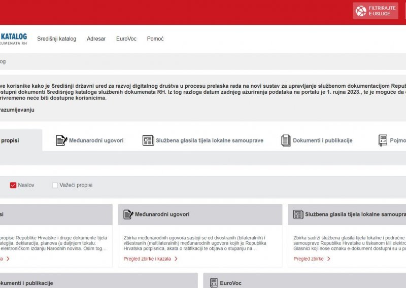 Pokrenut novi portal službenih dokumenata i informacija RH