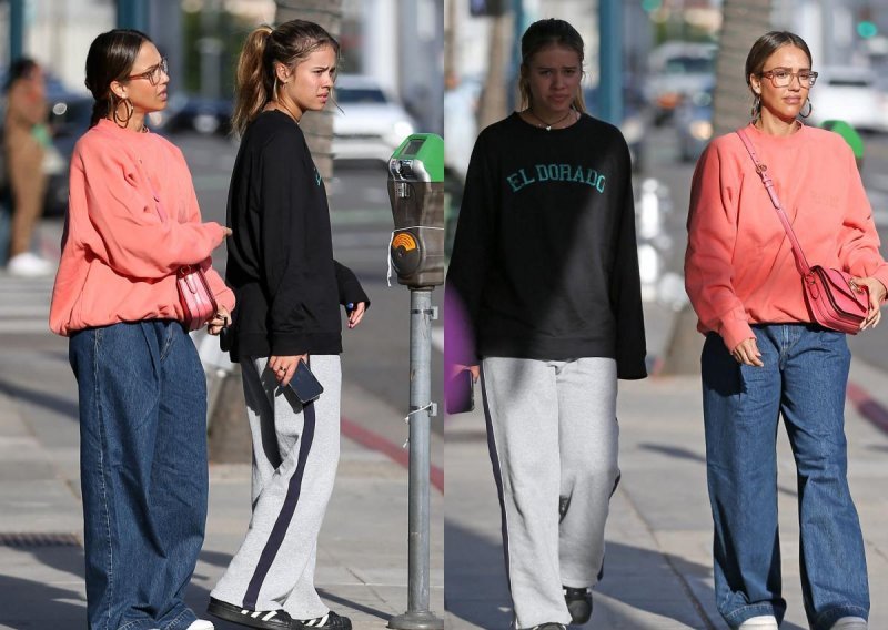 Jessica Alba u šetnji s najstarijom kćeri pokazala mladenački stajling