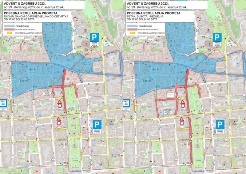 Nova prometna regulacija: Ovako će se u Zagrebu voziti za Advent