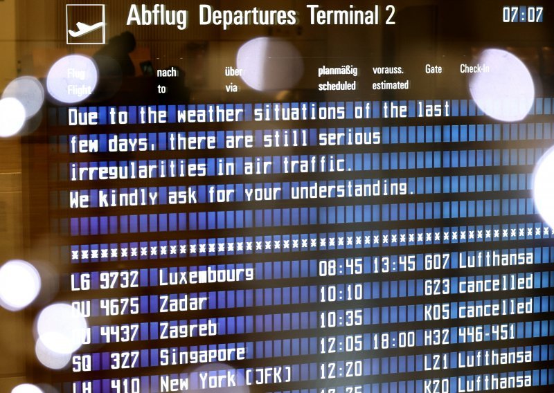 Ledena kiša obustavila letove na aerodromu u Muenchenu