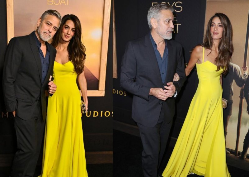 On njoj ne može odoljeti: Prekrasna Amal u jednoj od najljepših haljina, a George je bio oduševljen