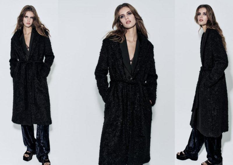 Crn, luksuzan i s efektom krzna - ovo je savršen kaput i nitko vam neće povjerovati da je iz Zare