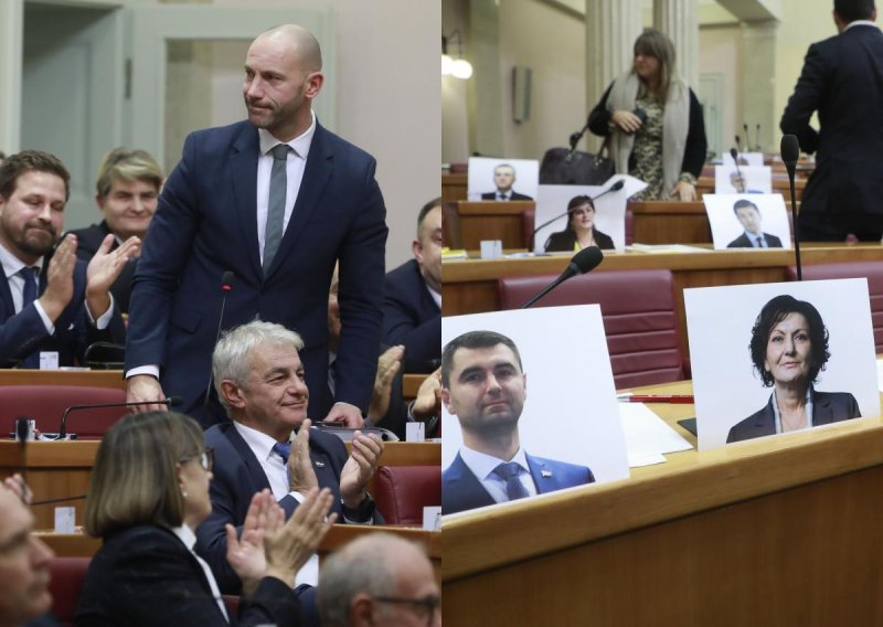 Habijan izabran u Vladu, SDP-ovci složili fotografije bivših ministara i napustili sabornicu