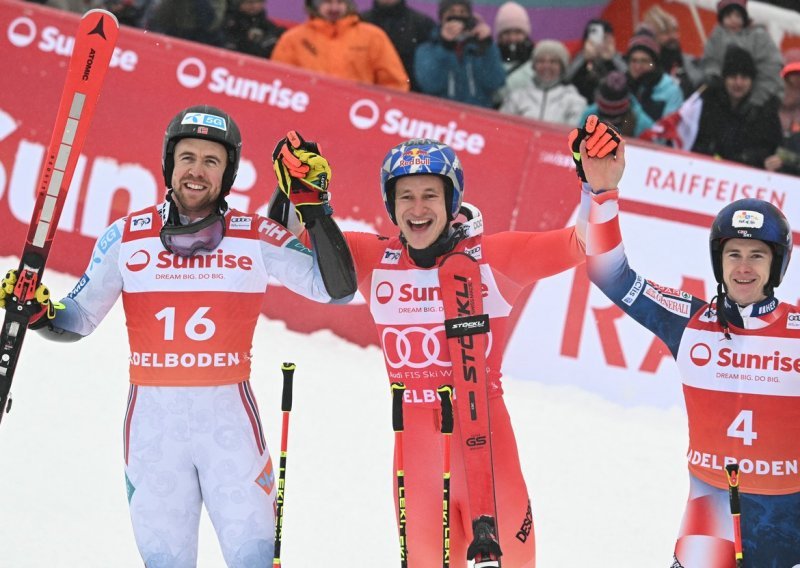 Pogledajte kako je Filip Zubčić proslavio treće mjesto u Adelbodenu