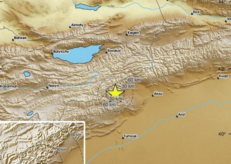 Potres magnitude 7.1 na granici Kine i Kirgistana, za sad nema poginulih