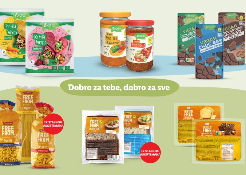 Otkrij fantastičnu ponudu veganskih, vegetarijanskih i proizvoda bez glutena u Lidlu