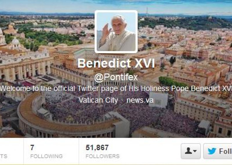 Izbrisani svi tweetovi Benedikta XVI.