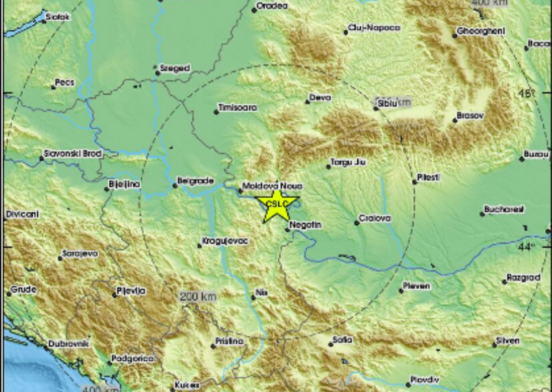 Potres magnitude 4,3 stupnja po Richteru prodrmao Srbiju