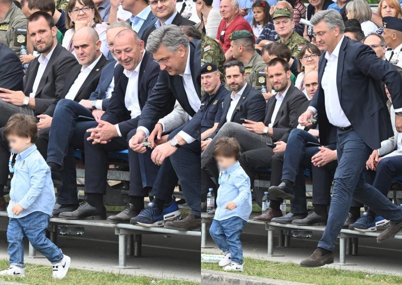 Andrej Plenković nasmijao sve: Pogledajte što mu je na Jarunu priredio najmlađi sin