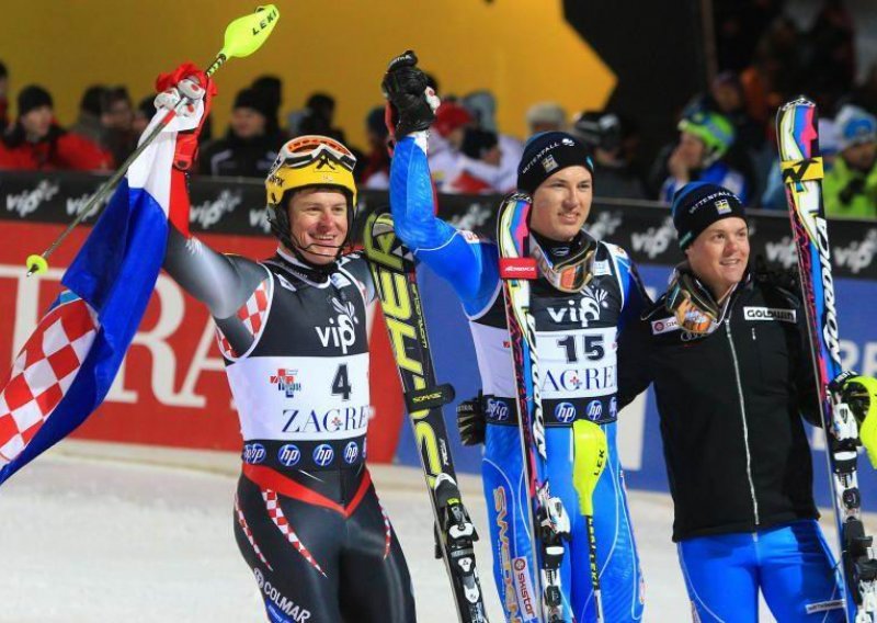 Myhrer wins World Cup slalom at Sljeme, Kostelic second