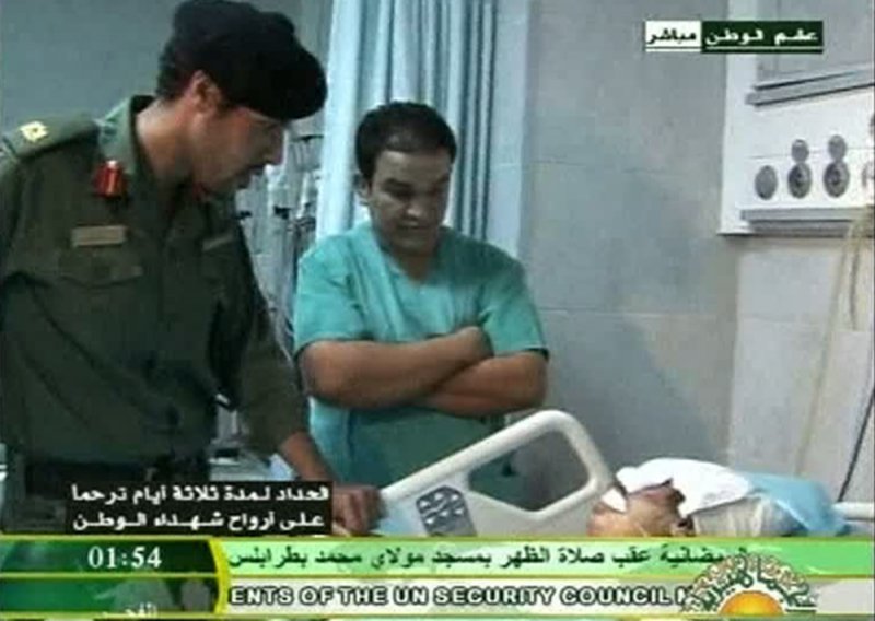 Libijska televizija emitirala snimku Gadafijeva sina