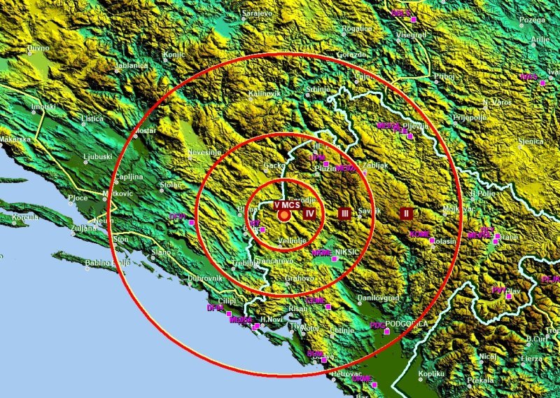 Dva srednje jaka potresa blizu hrvatske granice, nema dojava o štetama