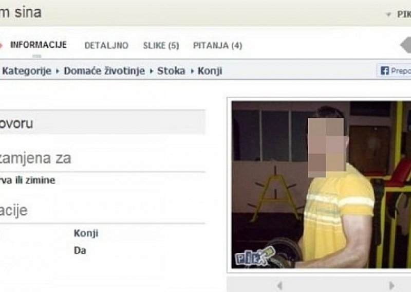 Sina 'debila' odlučio prodati preko oglasnika