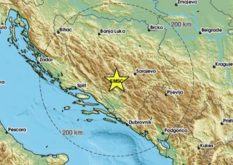 Potres magnitude 3,1 u BiH