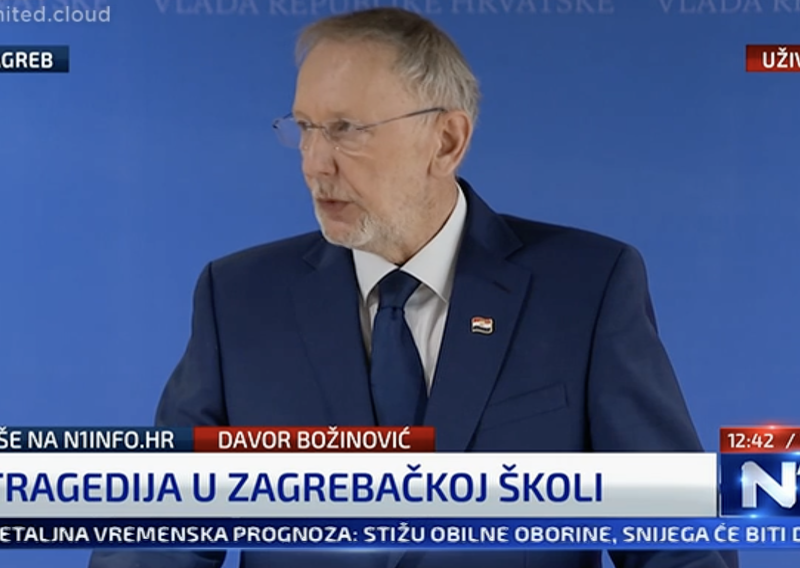 Božinović: 19-godišnjak je bivši učenik koji živi u blizini škole. Ima psihičke smetnje