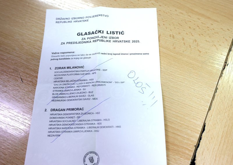 Dali su svoj glas, ali ne za Milanovića ili Primorca: Evo koliko je bilo nevažećih listića